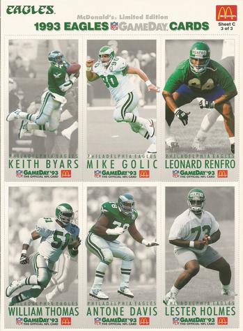 Keith Byars / Antone Davis / Mike Golic / Lester Holmes / Leonard Renfro / William Thomas UNCUT