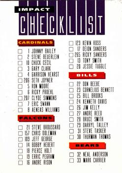 Checklist: Cardinals-Cowboys