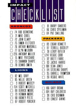 Checklist: Broncos-Raiders