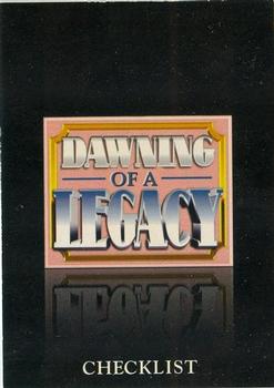 Dawning of a Legacy Checklist