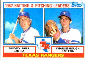 Rangers Leaders / Checklist (Buddy Bell / Charlie Hough)
