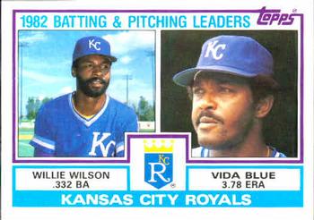 Royals Leaders / Checklist (Willie Wilson / Vida Blue)