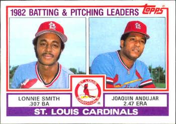 Cardinals Leaders / Checklist (Lonnie Smith / Joaquin Andujar)