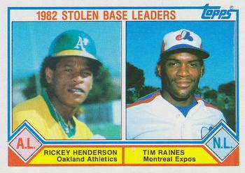 1982 Stolen Base Leaders (Rickey Henderson / Tim Raines)