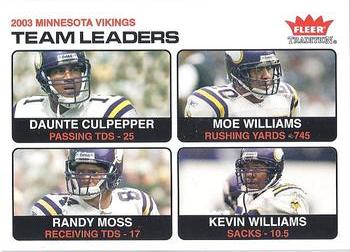Daunte Culpepper / Moe Williams / Randy Moss / Kevin Williams