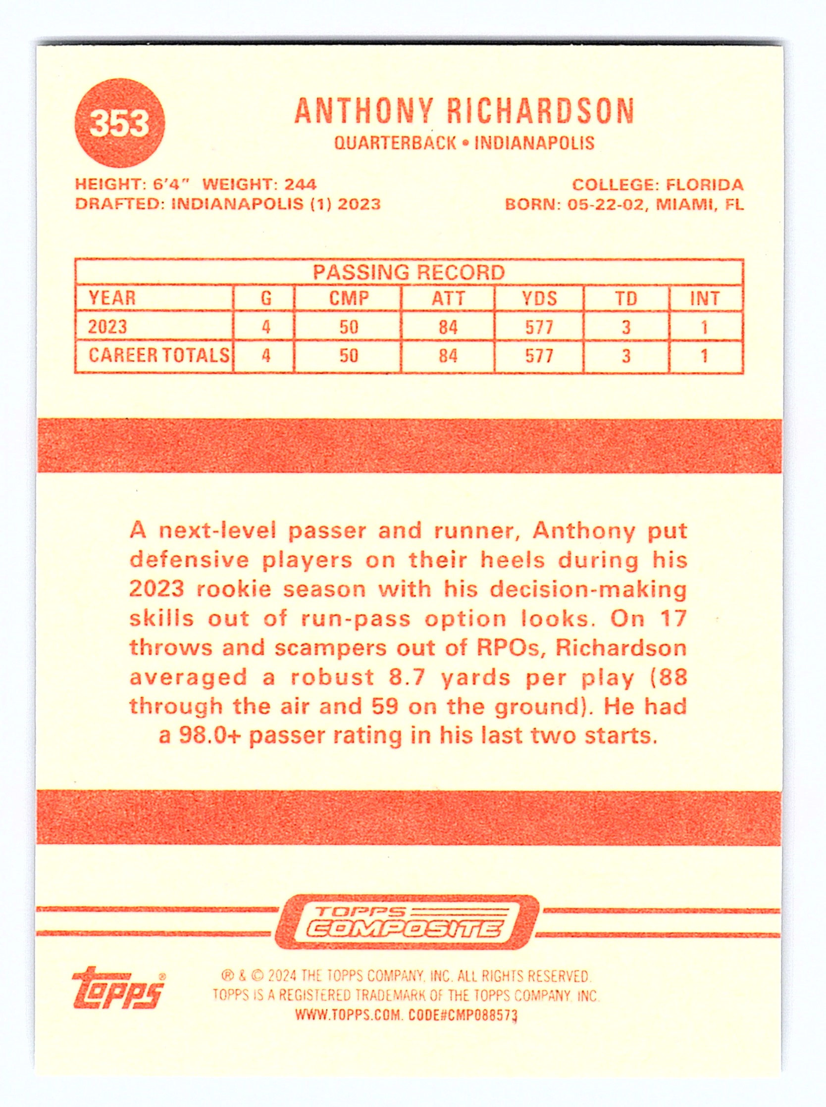 Card back