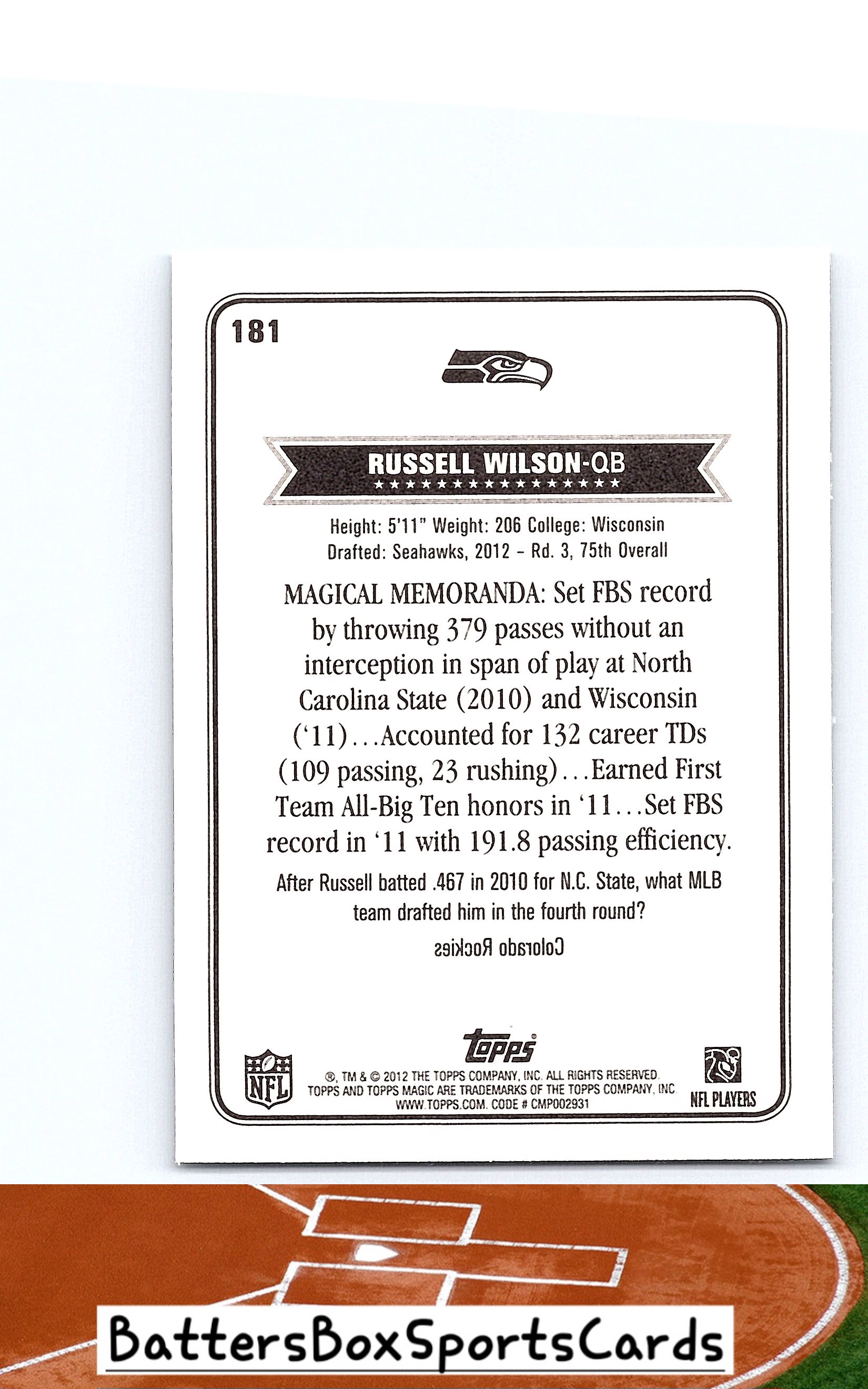 Card back