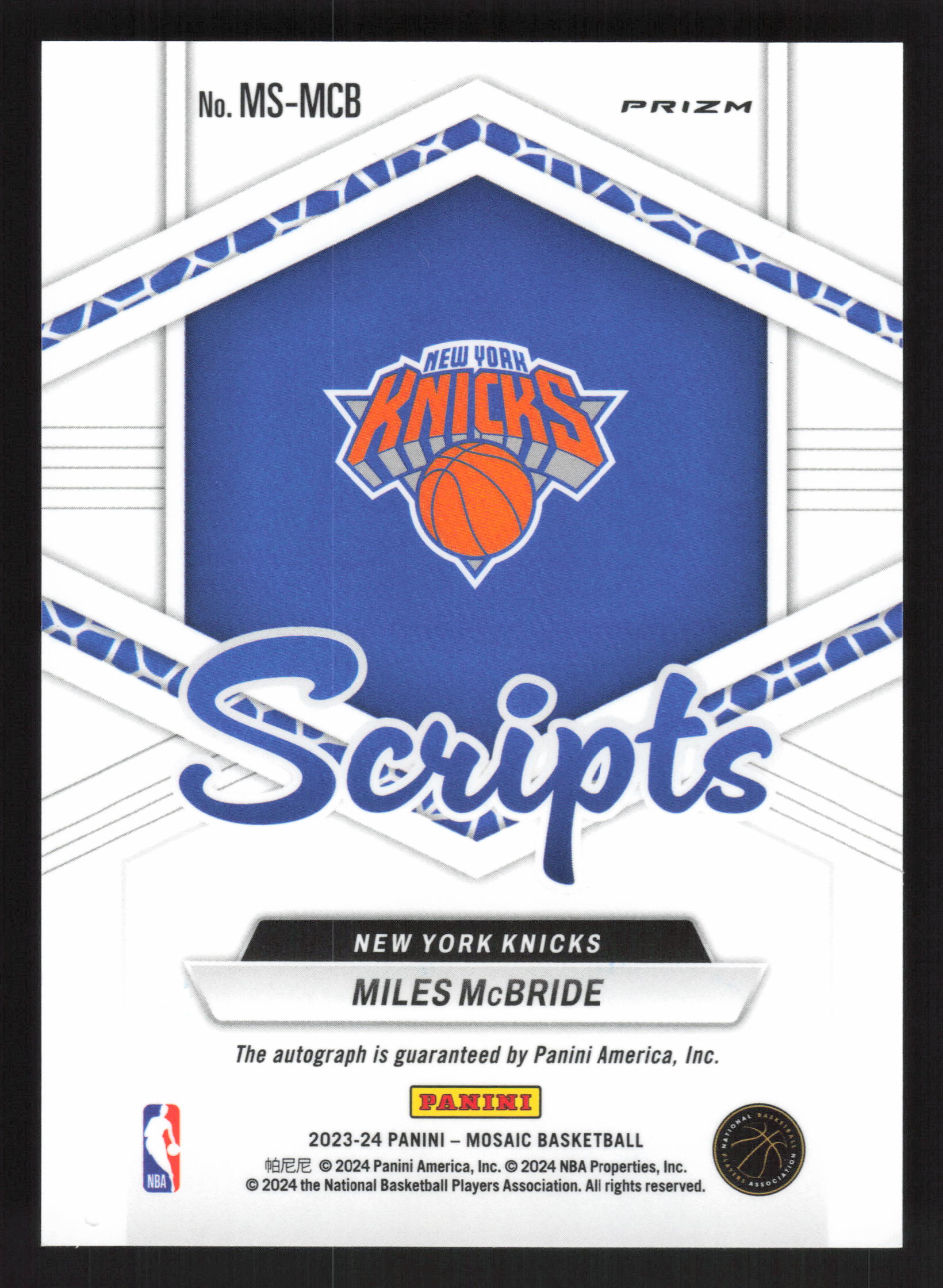 Card back
