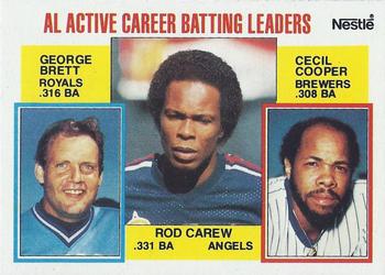 AL Active Career Batting Leaders (Rod Carew / George Brett / Cecil Cooper) ACL