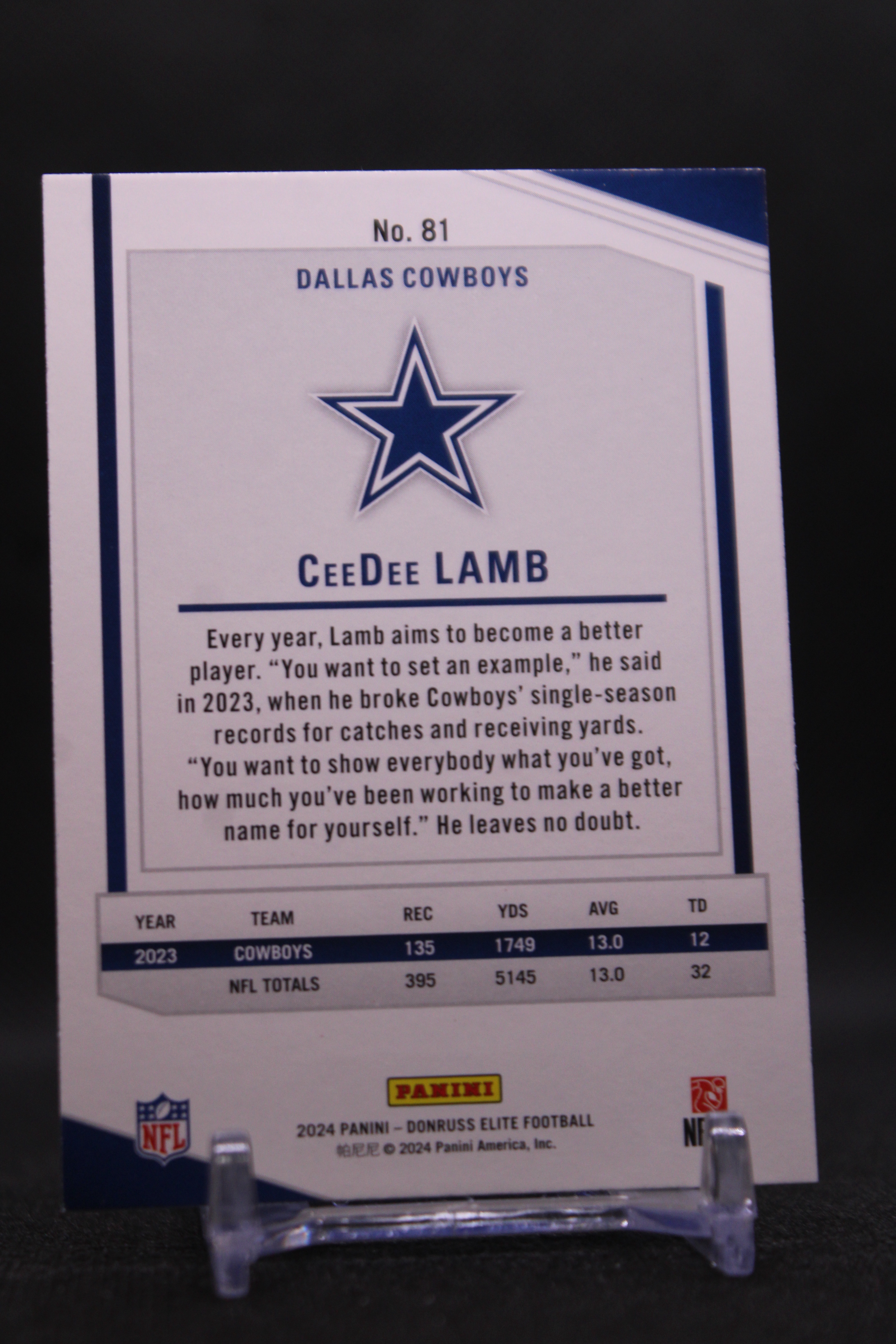 Card back