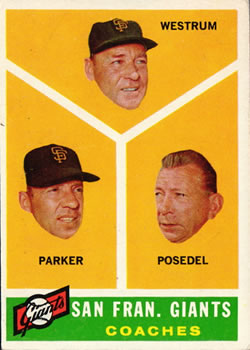 San Fran. Giants Coaches (Wes Westrum / Salty Parker / Bill Posedel)