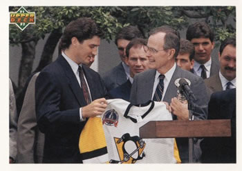 White House Welcome (Mario Lemieux / George Bush)
