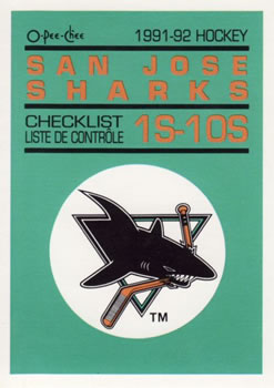 San Jose Sharks Checklist
