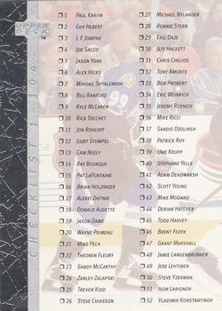 Checklist: 1-104