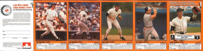 #1 Lance Parrish / Cal Ripken Jr. / Wade Boggs / Lou Whitaker / Don Mattingly / Jack Morris / Kirk Gibson / Jim Rice / Rickey Henderson / Dave Righetti