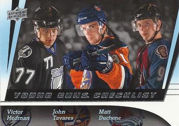 Young Guns Checklist (Victor Hedman / John Tavares / Matt Duchene)