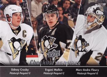 Checklist: 251-350 (Sidney Crosby / Evgeni Malkin / Marc-Andre Fleury)