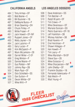 Checklist: Angels / Dodgers / Braves / Orioles