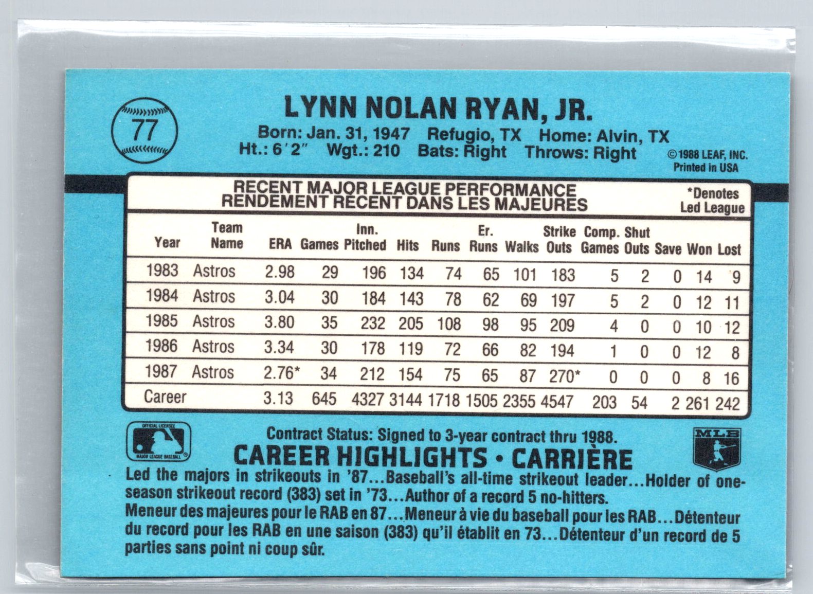 Card back