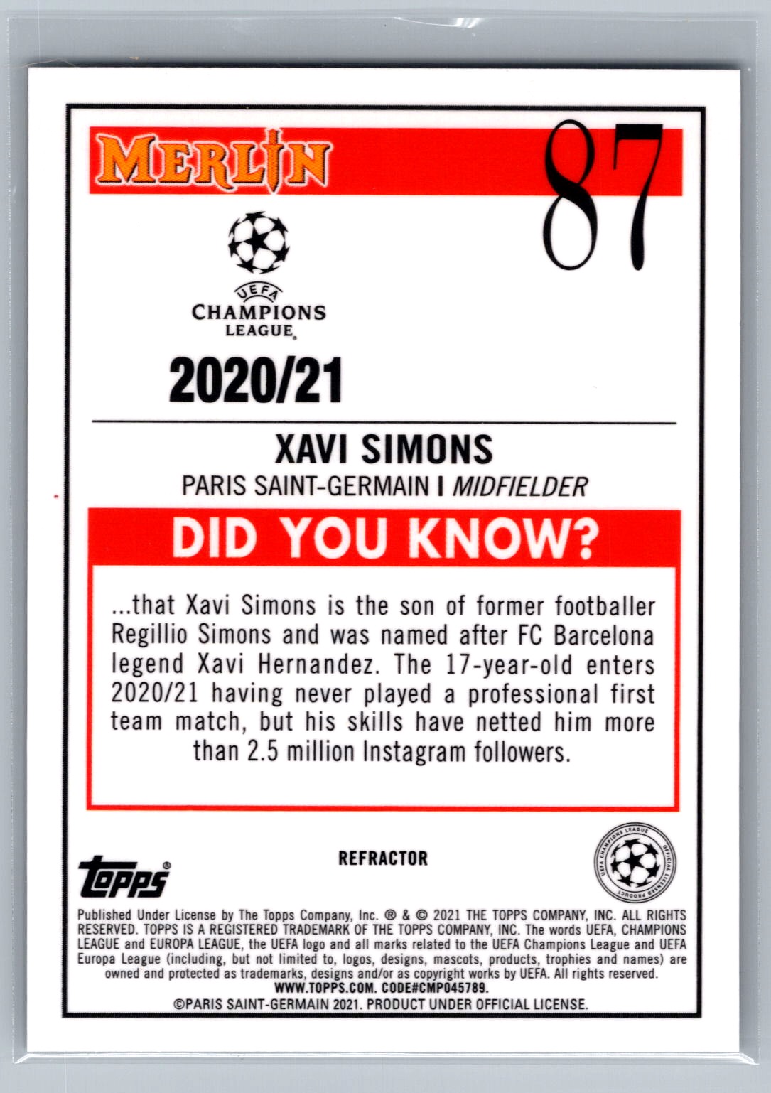 Card back