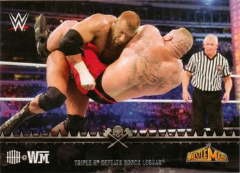 Defeats Brock Lesnar