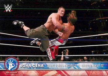 Defeats Shawn Michaels at WrestleMania