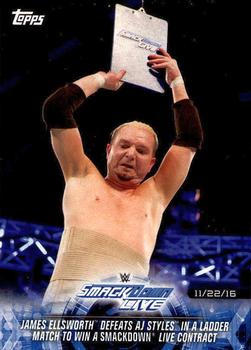 James Ellsworth Defeats AJ Styles in a Ladder Match to win a SmackDown LIVE contract - SmackDown LIVE