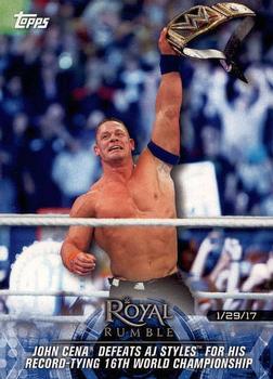 John Cena Defeats AJ Styles for his Record-Tying 16th World Championship - Royal Rumble 2017