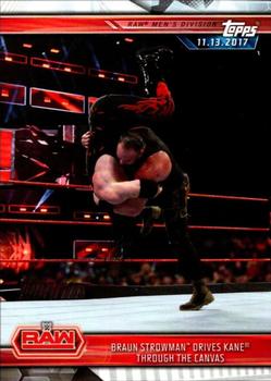 Braun Strowman Drives Kane Through the Canvas