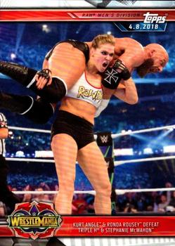 Kurt Angle & Ronda Rousey Defeat Triple H & Stephanie McMahon