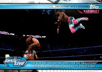 The New Day Defeat The Usos for the SmackDown Tag Team Championship in a Sin City Street Fight