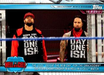 The Usos Defeat The New Day for the SmackDown Tag Team Championship in a Hell in a Cell Match