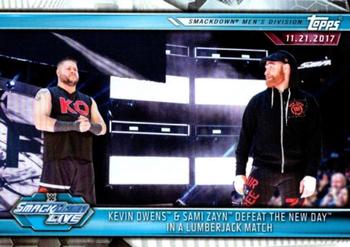 Kevin Owens & Sami Zayn Defeat The New Day in a Lumberjack Match