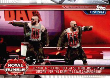 Cesaro &amp; Sheamus Defeat Seth Rollins &amp; Jason Jordan for the Raw Tag Team Championship