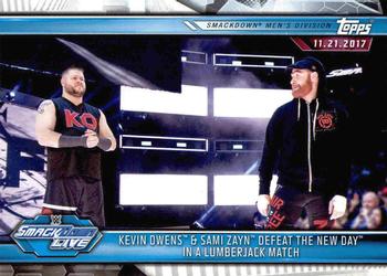 Kevin Owens &amp; Sami Zayn Defeat The New Day in a Lumberjack Match