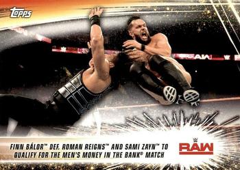 Finn Bálor def. Roman Reigns and Sami Zayn to Qualify for the Men's Money in the Bank Match 