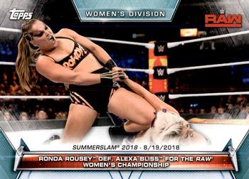 Ronda Rousey def. Alexa Bliss for the Raw Women's Championship (SummerSlam 2018 - 8/19/2018) 