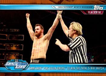 Sami Zayn Pins Kevin Owens to Win the Fatal 5-Way Match