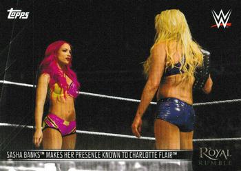 Sasha Banks makes her Presence Known to Charlotte Flair 