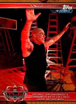 Kurt Angle Joins Dean Ambrose &amp; Seth Rollins to Win the 5-on-3 Tables, Ladders, and Chairs Match