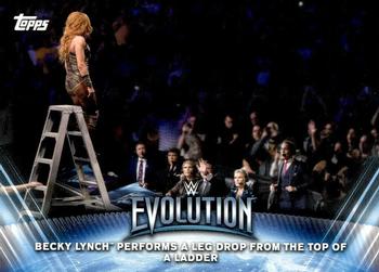 Becky Lynch Performs a Leg Drop from the Top of a Ladder