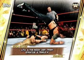 Lita &amp; The Rock def. Trish Stratus &amp; Triple
