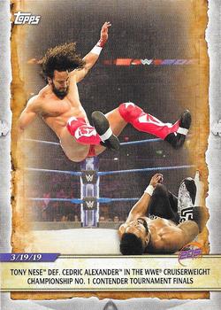 Tony Nese Def. Cedric Alexander in the WWE Cruiserweight Championship No. 1 Contender Tournament Finals 