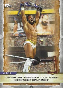 Tony Nese Def. Buddy Murphy for the WWE Cruiserweight Championship 