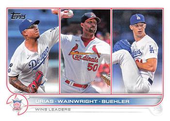 NL Wins Leaders (Julio Urias / Adam Wainwright / Walker Buehler)