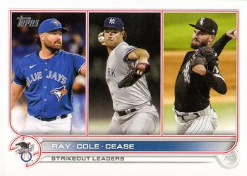 AL Strikeouts Leaders (Robbie Ray / Gerrit Cole / Dylan Cease)