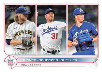 NL ERA Leaders (Corbin Burnes / Max Scherzer / Walker Buehler)