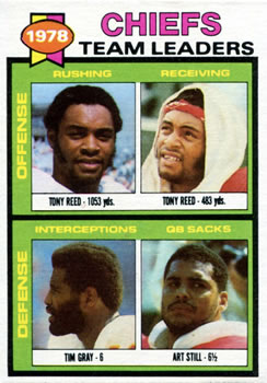 Chiefs Team Leaders / Checklist (Tony Reed / Tim Gray / Art Still)