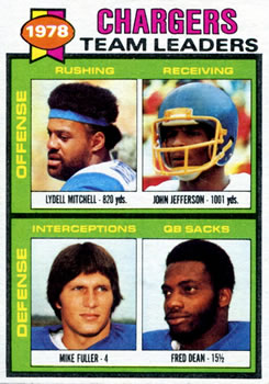 Chargers Team Leaders / Checklist (Lydell Mitchell / John Jefferson / Mike Fuller / Fred Dean)
