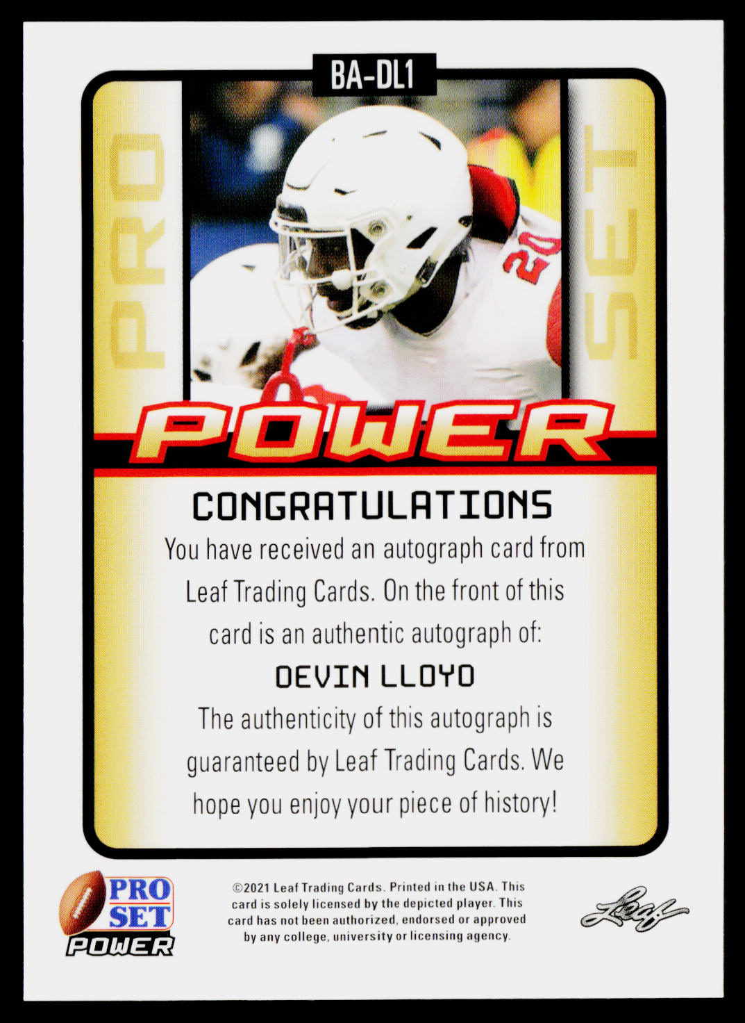 Card back